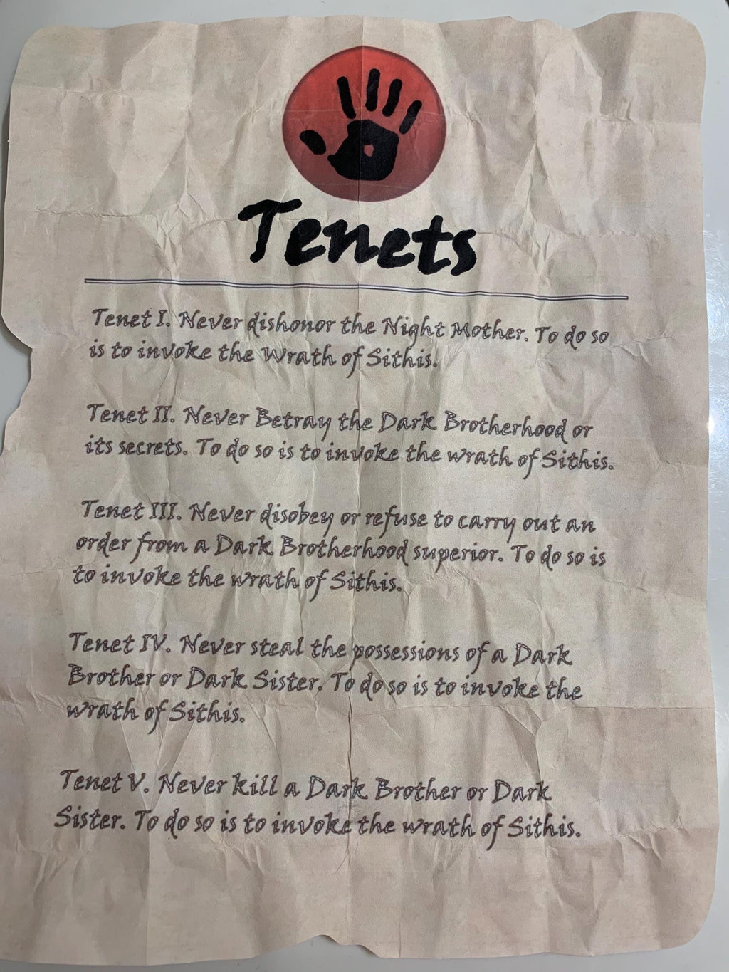 Skyrim Dark Brotherhood Initiation Documents