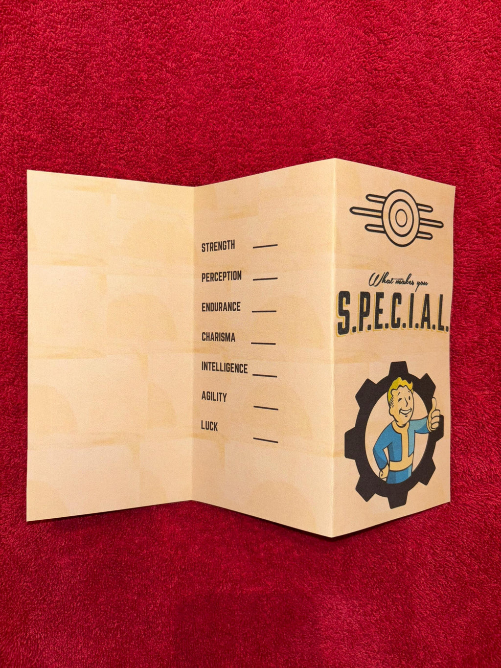 Fallout Customizable SPECIAL Perk Tree Brochure