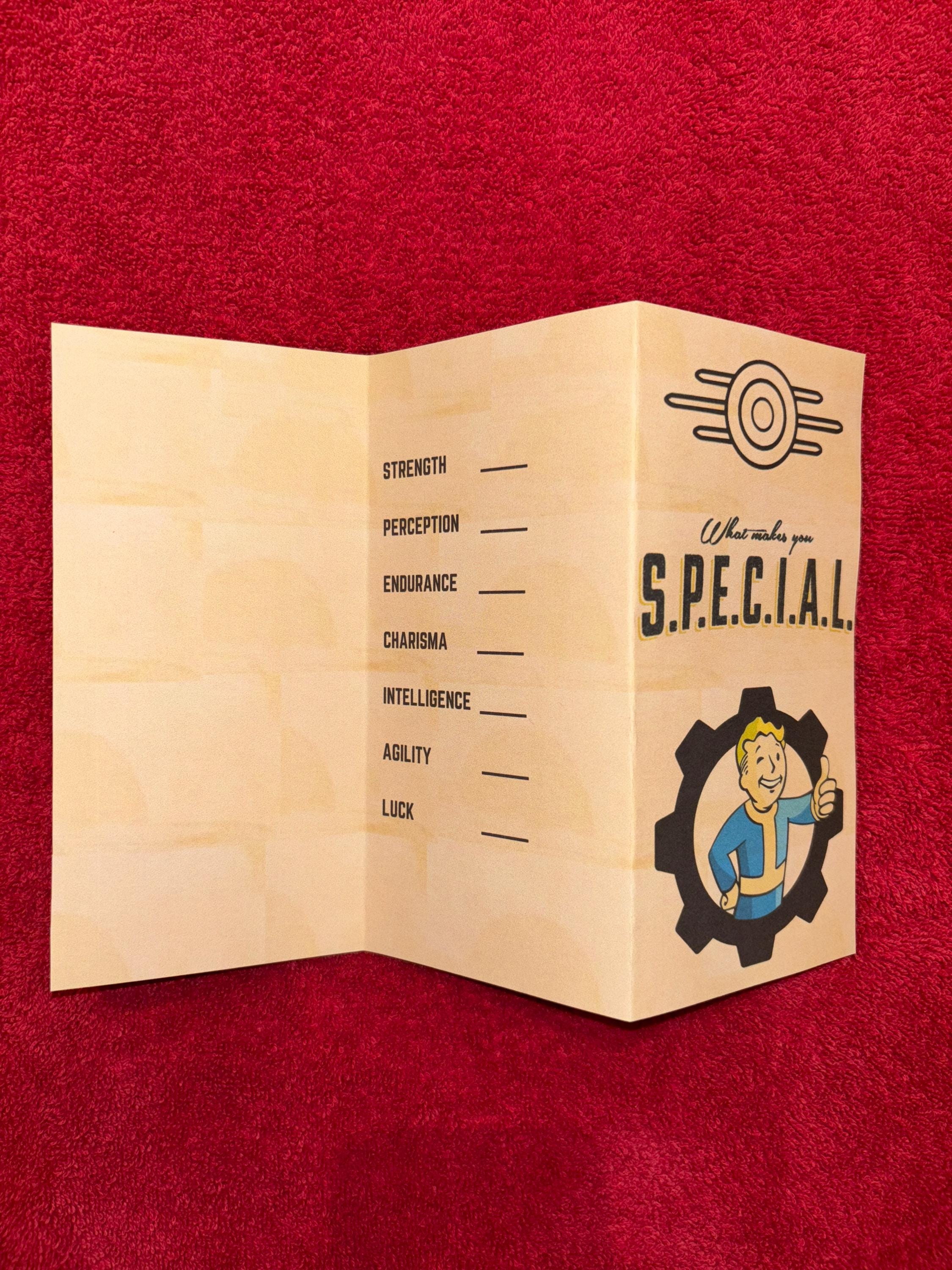 Fallout Customizable SPECIAL Perk Tree Brochure