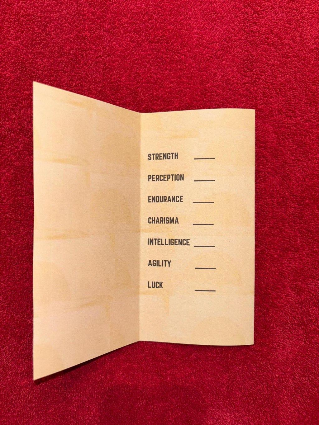 Fallout Customizable SPECIAL Perk Tree Brochure