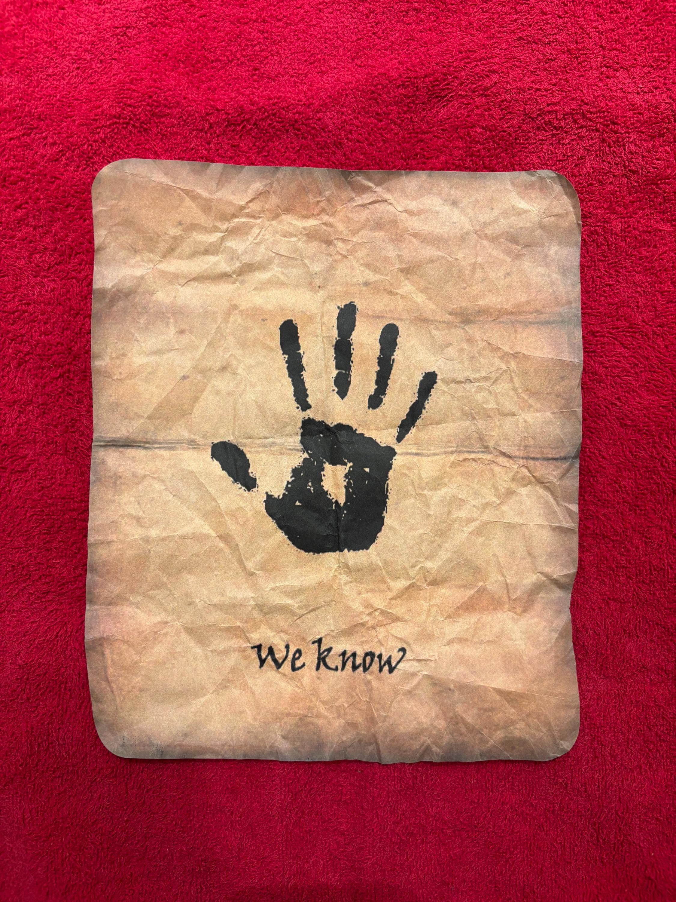 Skyrim Dark Brotherhood We Know Poster Letter